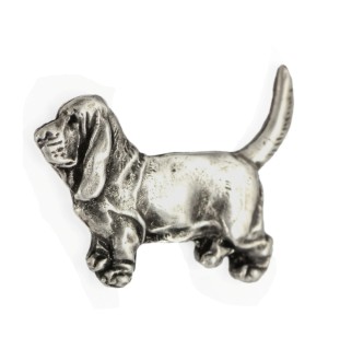 Basset Hound I pin posrebrzony Art-Dog